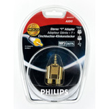 Adaptador Y  Philips Swa3552/10 Ouro 24k Plug 3,5 Mm - 2 Rca