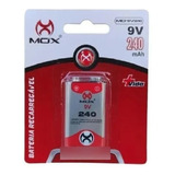 Bateria Recarregavel 9v 240 Mah Mox