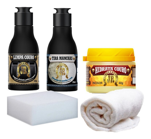 Kit Limpa Couro + Tira Manchas + Hidrata Couro Jr 60g