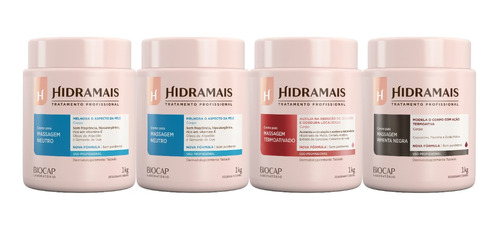 Kit Hidramais Pimenta Negra + Termoativado + 2 Neutro 1kg