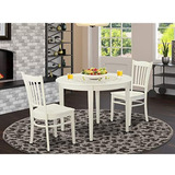 East West Furniture Juego De Mesa De Comedor Moderno De 3 Pi