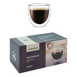 Taza Pocillo Doble Vidrio Taza Mocca Barista 100 Ml X2 Unid