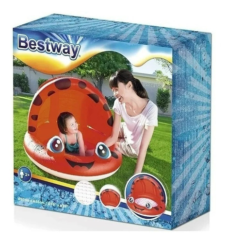 Piscina Ladybug Para Niños Bestway De 26 Litros, Color Rojo