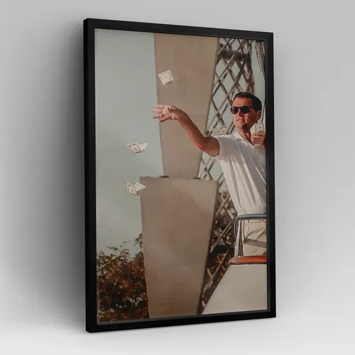 Cuadro El Lobo De Wall Street Di Caprio 40x30 Cm C/vidrio