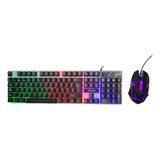 Combo Teclado Y Mouse Usb Gamer F92 Luces Multicolor 