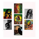 Cuadro Decorativo Bob Marley Discografia Album 7 Piezas Sala