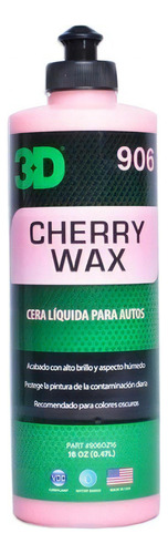 3d Detailing Cherry Wax Cera Crema Wet Look 473ml