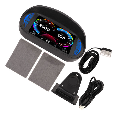 Pantalla Hud Obd2 Para Coche, Modo Gps, Inclinómetro, Veloci