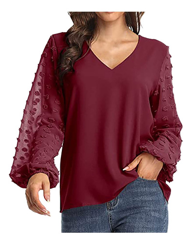 Blusa Manga Larga Para Dama De Moda Casual Elegante Diseños