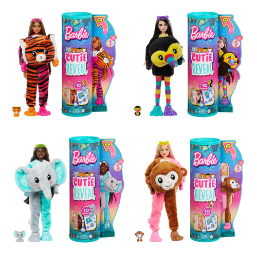 Muñeca Barbie Cutie Reveal Animales Jungla Sorpresa