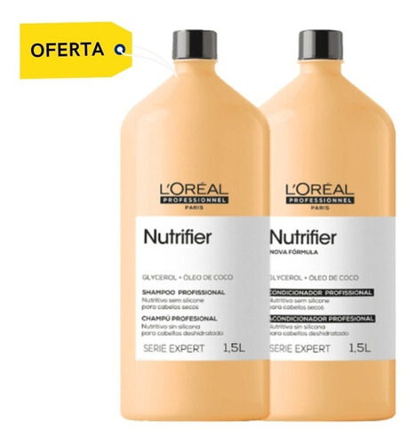 Kit Loreal Nutrifier Shampoo 1500ml E Condicionador 1500ml