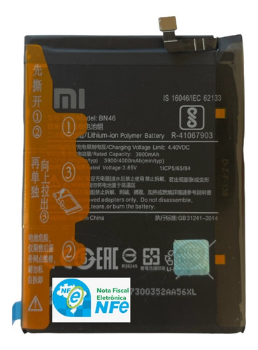 Bateira Redmi Note 8  Note 8t Redmi 7  100% Original  + Nfe