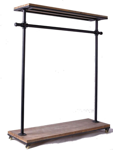 Rack Vintage Edicion Esp Ruedas Perchero Exhibidor Closet