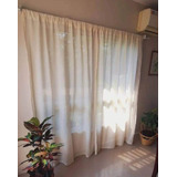 Cortinas Clásicas Lisas Livianas En Lienzo Natural 220x150cm