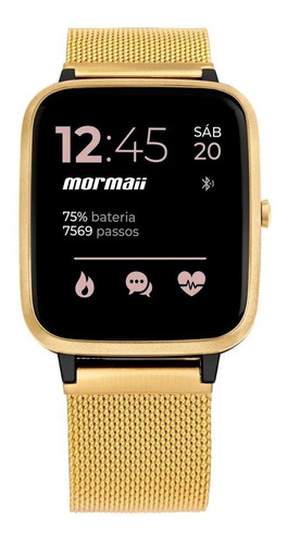 Relógio Smartwatch Mormaii Life Dourado