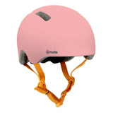 Casco Roda Para Niños Color Rosado Orange Edition