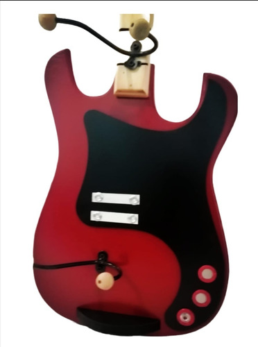 Perchero Guitarra Eléctrica Color Rojo 