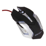 Mouse Gamer Alambrico R-03 2400 Dpi 6botones,ergonomico 1.5m Color Negro