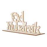 Adornos De Madera Con Letras De Eid Mubarak, Decoración CoLG