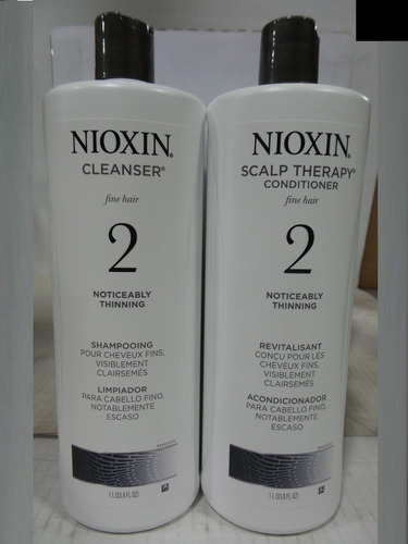 Set Nioxin Sistema 2 Acondicionador Terapia Limpiador Y