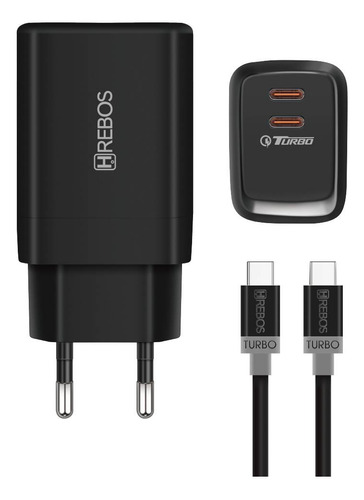 Carregador Compatível Motorola, Samsung Turbo 30w 2x Usb-c