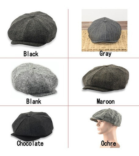 Boina Estilo Inglés En Vinipiel Tipo Serie Peaky Blinders