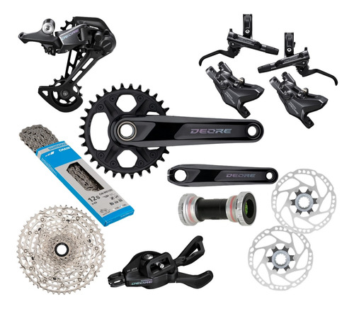 Grupo Shimano Deore M6100 12v Bicicleta Monoplato Hidraulico