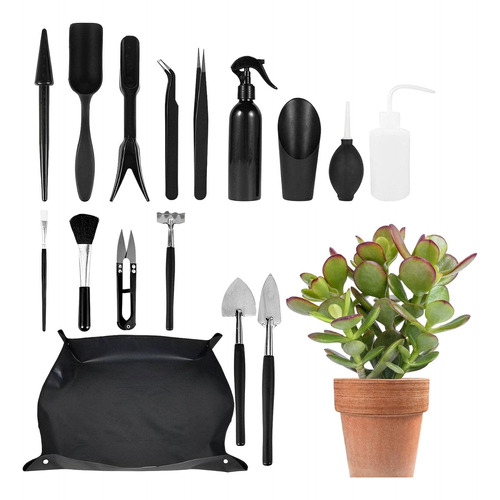 Kit 16 Herramienta Sembrar Planta Terrario Suculenta Cactus