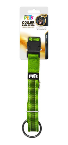 Collar Ultra Grip Bandas Reflejante Grande Verde Fancy Pets