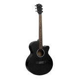 Guitarra Electroacústica Bamboo Stage Negra 40 Con Funda Color Negro Material Del Diapasón Nogal Orientación De La Mano Diestro