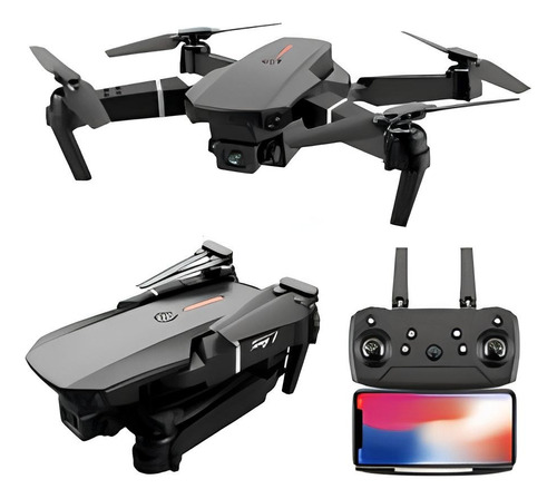 Mini Drone Plegable Doble Camara 4k 2.4ghz Fpv Gpswifi Negro