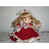 Antigua Muñeca Porcelana Musical Wanama Jingle Bells 26 Alto