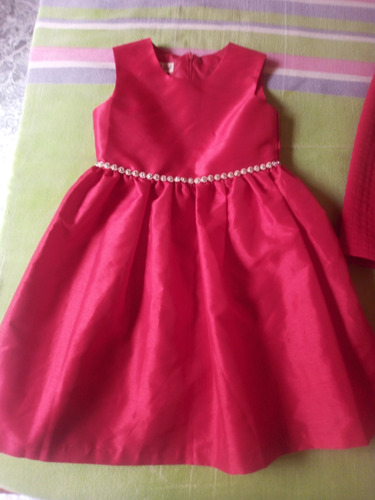 Vestido Para Niña Color Rojo Talla 7 De Segunda