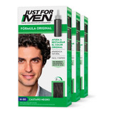 Tinte Just For Men Fórmula Original Castaño Negro 3-pack