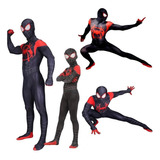 Traje Spiderman Para Miles Morales Cosplay Adultos Medias