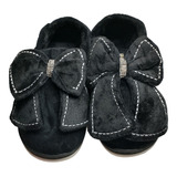 Pantufla Cerrada Dama Hornito Importada  Goma Peluche Strass