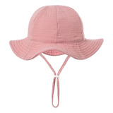 Gorro Pescador Sombrero Protección Sol Nina Bebe Rosa