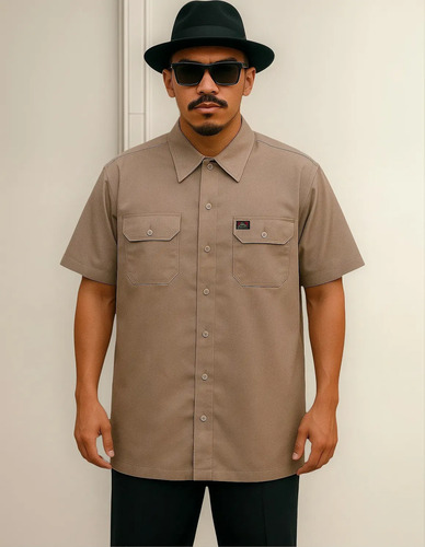 Camisa Botones Gabardina Ben Davis Cholo Lowrider  Dikies | Envío gratis