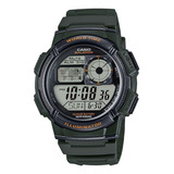 Reloj Pulsera Casio Youth Series Ae-1000 Hombre Verde Oscuro