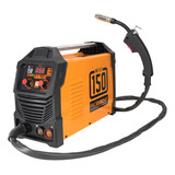 Máquina Solda Mig 150 Flex Tig Lift Mma Sem Gás Bivolt Cor Laranja/preto Frequência 50 Hz/60 Hz 110v/220v