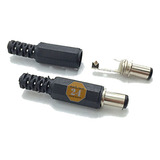 Fichas Plug 2,1 Para Soldar  X 10u Alimentacion  Camaras