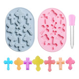 2 Moldes De Fondant Para Pasteles En Forma De Cruz, Decoraci