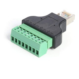 Adaptador Rj45 Macho A Clemas Borne Terminal Conector 8 Pin