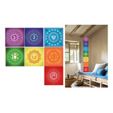 7 Chakras Impresos 27 X 27 + Stickers 6 X 6 Meditación Yoga 