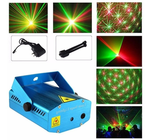 Proyector De Luces Láser Audioritmico Discoteca Navidad Mnr