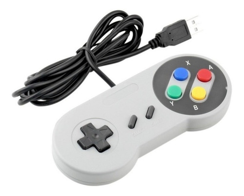 Controlador Snes Com Cabo Usb