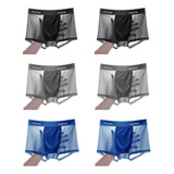 Kit 6 Cuecas Boxer Masculinas Slip Calcinhasas Transparentes