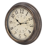 Reloj De Pared Vintage Con Movimiento De Cuarzo Silencioso,