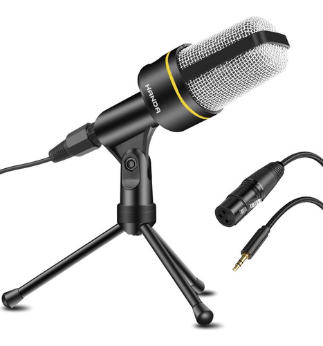 Microfono Condenser Pc Cable Canon Estudio Cardioide Stream