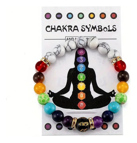 Pulsera De 7 Chakras Con Piedras Naturales Para Equilibrio 